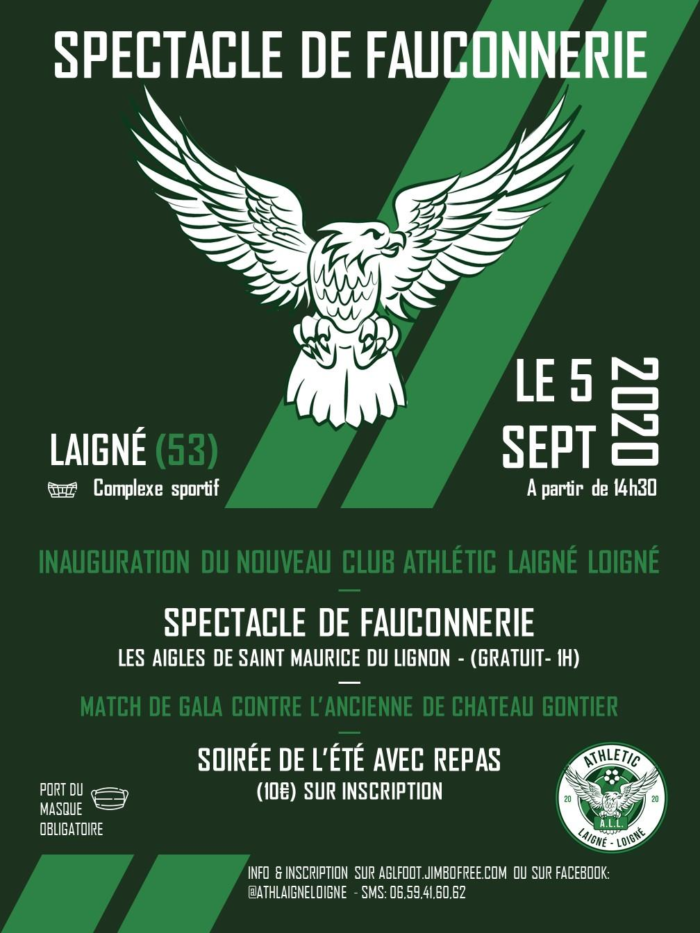 INAUGURATION DU NOUVEAU CLUB ATHLÉTIC LAIGNÉ LOIGNÉ – Le 5 septembre 2020 à Laigné