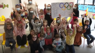 Défi semaine olympique et paralympique réalisé par les enfants de l’accueil de loisirs Prée-en-Bulles