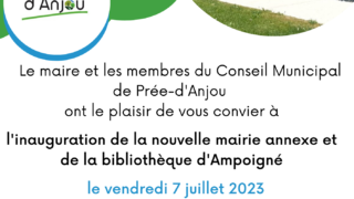 Inauguration de la nouvelle mairie annexe et de la bibliothèque d’Ampoigné le 7 juillet 2023