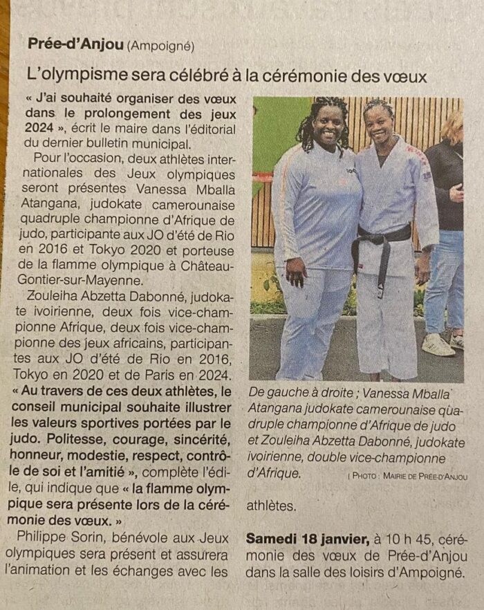 L’olympisme sera célébré à la cérémonie des voeux – OF 11.01.25