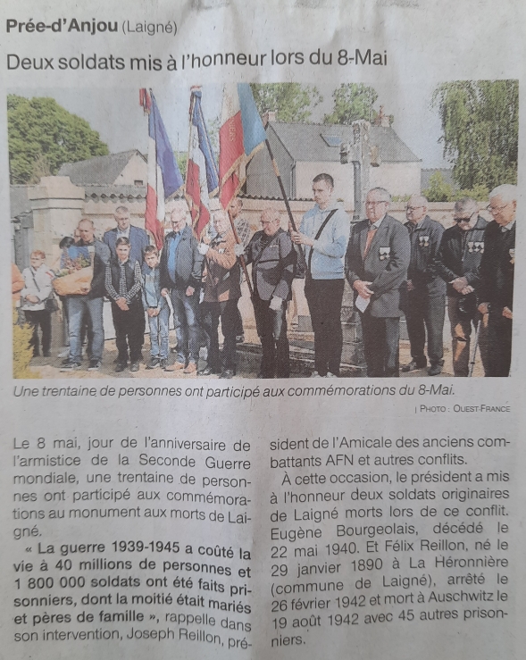 Deux soldats mis à l’honneur lors du 8 mai – OF 12.05.25