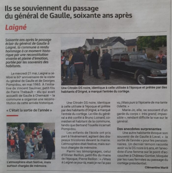 Ils se souviennent du passage du Général de Gaulle, soixante ans après – HA 23.05.25
