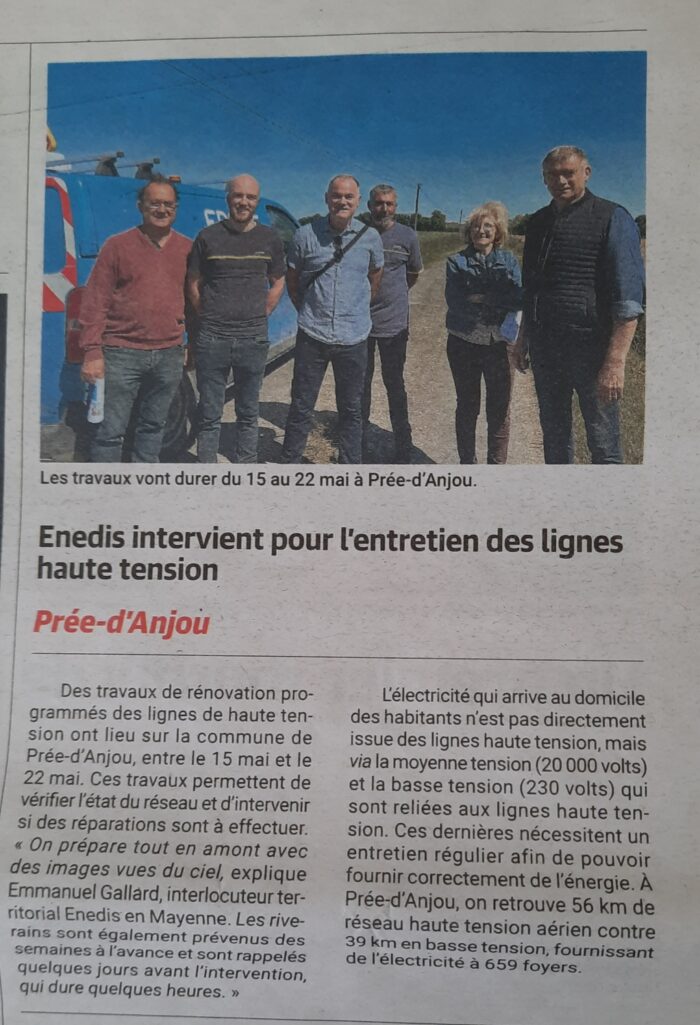 Enedis intervient pour l’entretien des lignes haute tension – HA 23.05.25