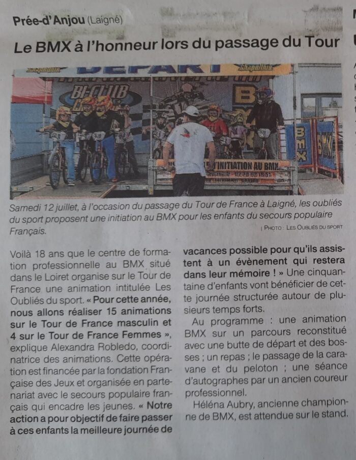 Le BMX à l’honneur lors du passage du Tour de France – OF 10.07.25