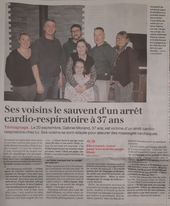 Ses voisins le sauvent d’un arrêt cardio-respiratoire à 37 ans – OF 09.12.25