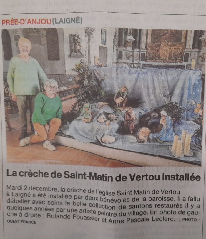 La crèche de Saint-Matin de Vertou installée – OF 3.12.25