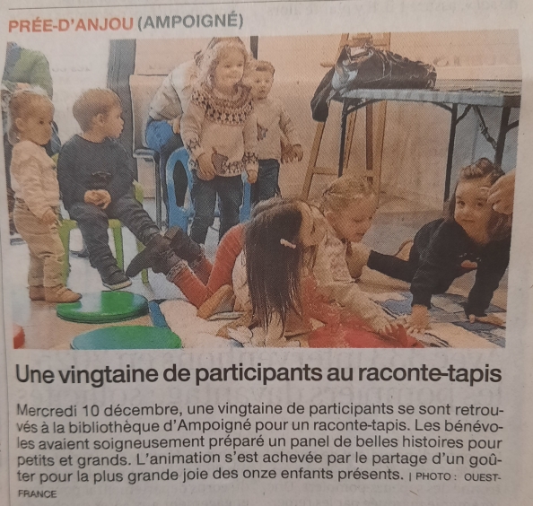 Une vingtaine de participants au raconte-tapis – OF 16.12.25