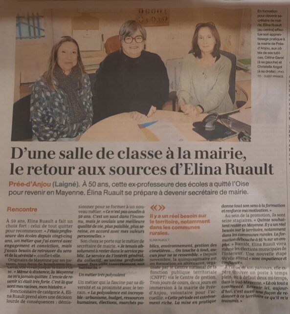 D&rsquo;une salle de classe à la mairie, un retour aux sources pour Elina RUAULT – OF 21.01.26