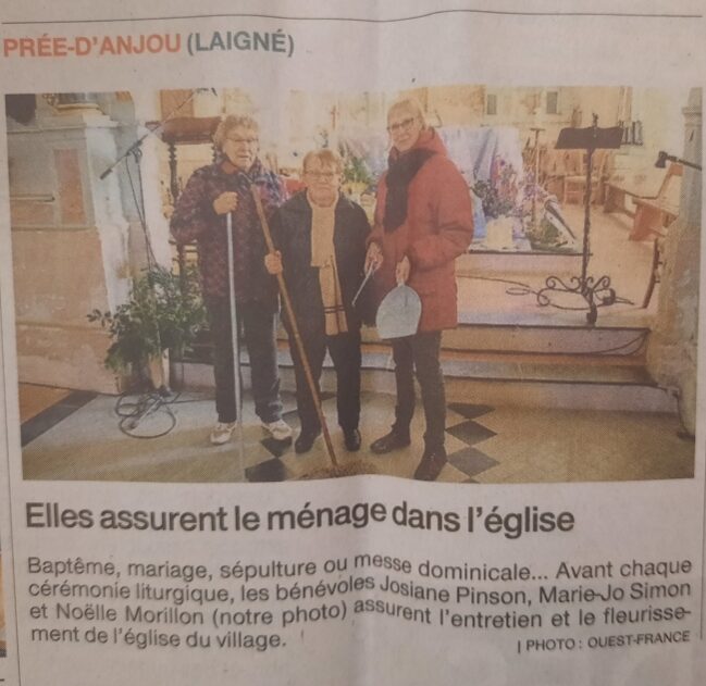 Elles assurent le ménage de l’église – OF 07.01.26