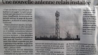 Une nouvelle antenne relais installée – OF 12.03.26